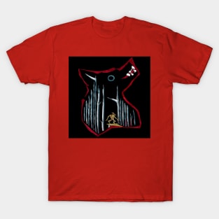 big wolf in the dark woods ecopop T-Shirt